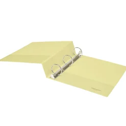 Office DepotĀ® Durable View Binder, 2" Round Rings (375 Sheet Capacity), Yellow, 1 Binder