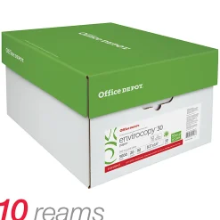 Office Depot® EnviroCopy® Copy Paper, 10 Reams, White, Legal (8.5" x 14"), 5000 Sheets Per Case, 20 Lb, 30% Recycled, FSC® Certified