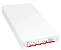 Office Depot® EnviroCopy® Copy Paper, 1 Ream, White, Legal (8.5" x 14"), 500 Sheets Per Ream, 20 Lb, 92 Brightness, 30% Recycled, 654001ODREA