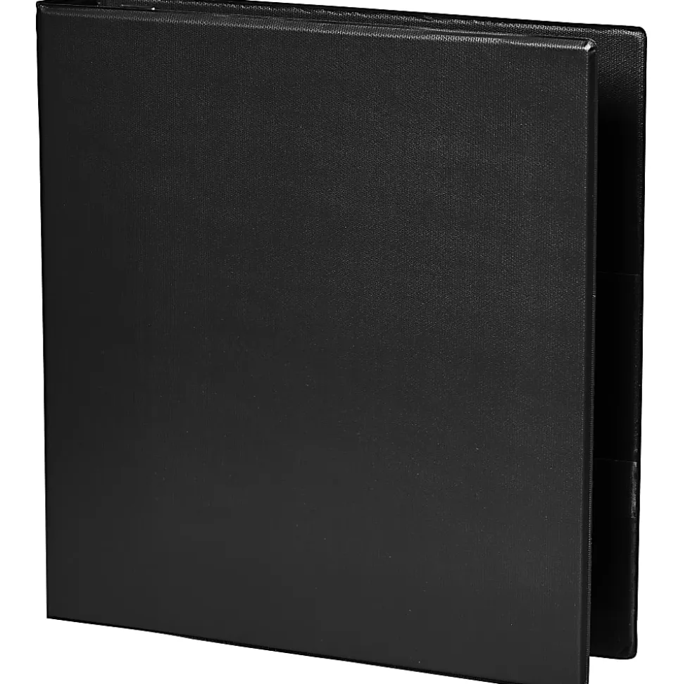 Office Depot® Heavy-Duty Easy-Open 3-Ring Binder, 1 1/2" D-Rings, 49% Recycled, Black