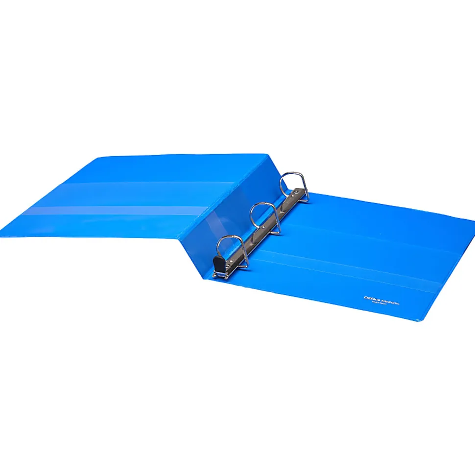 Office Depot® Heavy-Duty 3-Ring Binder, 1 1/2" D-Rings, 34% Recycled, Blue