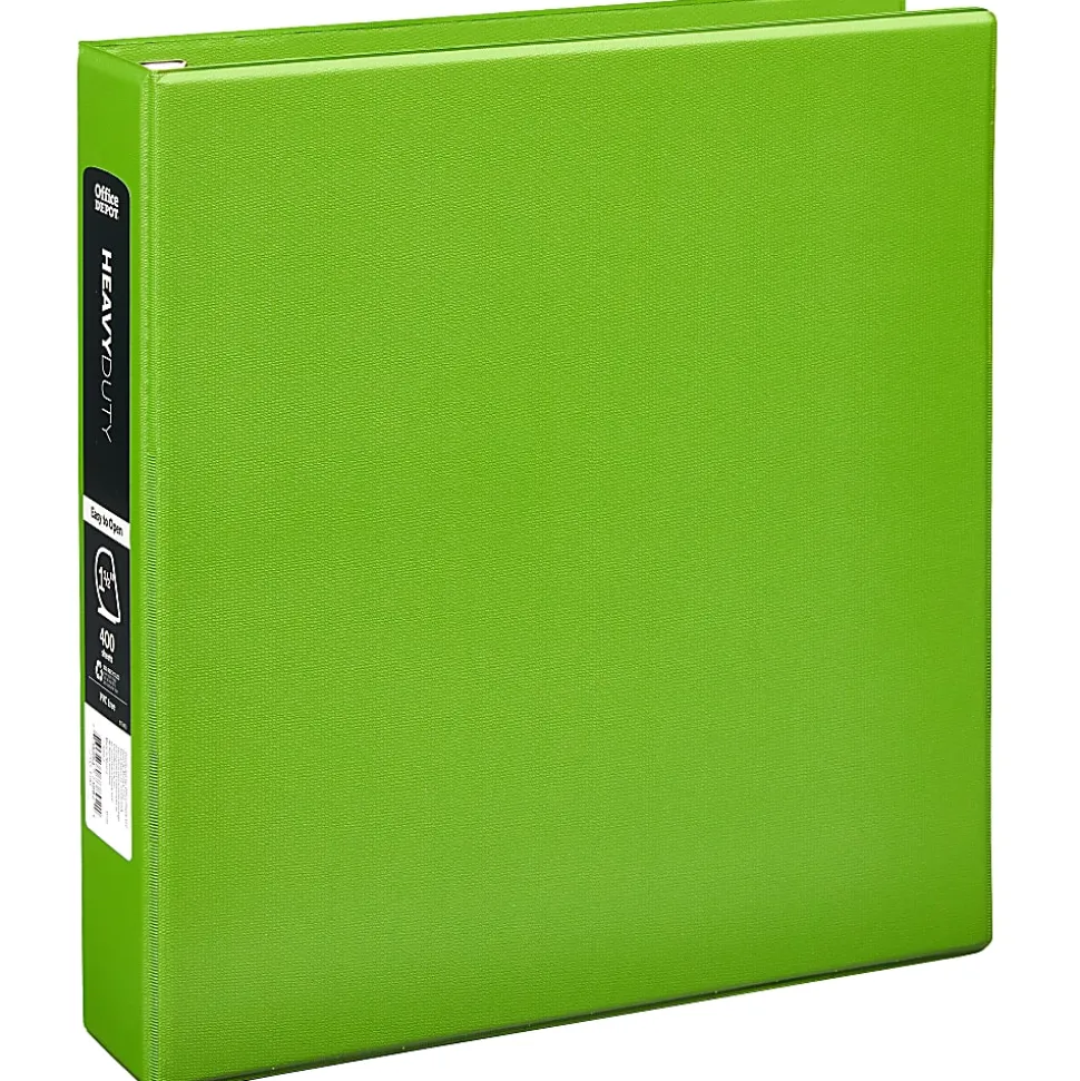 Office Depot® Heavy-Duty 3-Ring Binder, 1 1/2" D-Rings, Army Green