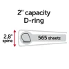 Office Depot® Heavy-Duty View 3-Ring Binder, 2" D-Rings, Black, 49% Recycled, Pack Of 4