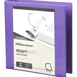 Office Depot® Heavy-Duty View 3-Ring Binder, 1 1/2