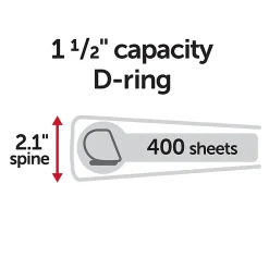 Office Depot® Heavy-Duty View 3-Ring Binder, 1 1/2