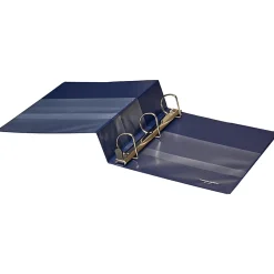 Office Depot® Heavy-Duty View 3-Ring Binder, 2" D-Rings, 49% Recycled, Navy