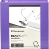 Office Depot® Heavy-Duty View 3-Ring Binder, 2" D-Rings, Purple