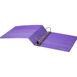 Office Depot® Heavy-Duty View 3-Ring Binder, 2" D-Rings, Purple