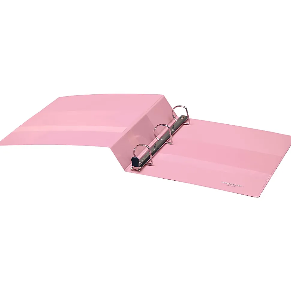 Office Depot® Heavy-Duty View 3-Ring Binder, 1 1/2" D-Rings, Pink