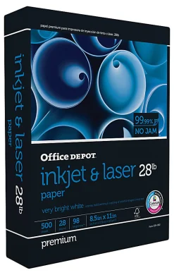 Office Depot® Inkjet And Laser Paper, 1 Ream, White, Letter Size (8 1/2