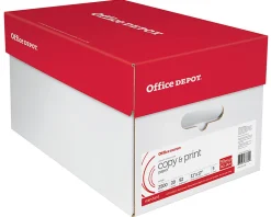 Office Depot® Multi-Use Printer & Copy Paper, 5 Reams, White, Ledger (11" x 17"), 2500 Sheets Per Case, 20 Lb, 92 Brightness