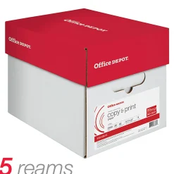 Office Depot® Multi-Use Printer & Copy Paper, 5 Reams, White, Letter (8.5