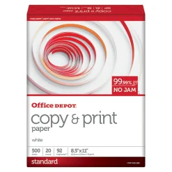 Office Depot® Multi-Use Printer & Copy Paper, 1 Ream, White, Letter (8.5