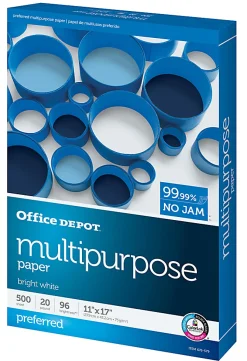Office Depot® Multi-Use Printer & Copy Paper, 1 Ream, White, Ledger (11