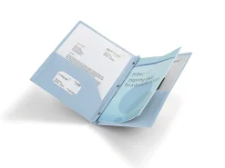 Office Depot® 2-Pocket School-Grade Poly Folder With Prongs, Letter Size, Light Blue
