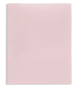 Office Depot® 2-Pocket School-Grade Poly Folder With Prongs, Letter Size, Light Pink