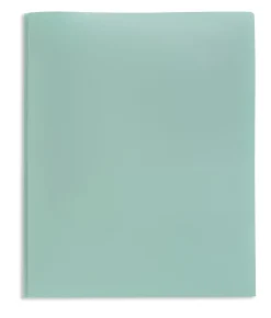 Office Depot® 2-Pocket School-Grade Poly Folder With Prongs, Letter Size, Light Green