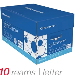 Office Depot® Premium Multi-Use Printer & Copy Paper, 10 Reams, Bright White, Letter (8.5