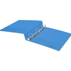 Office Depot® 3-Ring Durable View Binder, 1-1/2" Round Rings, 49% Recycled, Sky Blue