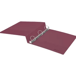 Office Depot® 3-Ring Durable View Binder, 1-1/2" Round Ring, Berry Plum
