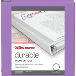 Office Depot® 3-Ring Durable View Binder, 1-1/2