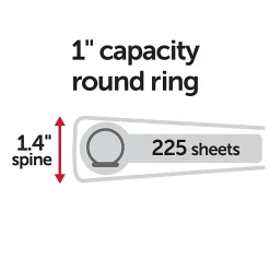 Office Depot® 3-Ring Durable View Binder, 1