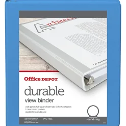 Office Depot® 3-Ring Durable View Binder, 1