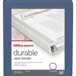 Office Depot® 3-Ring Durable View Binder, 1