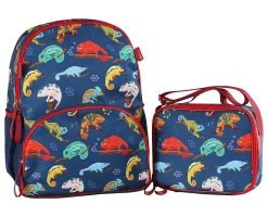 Office Depot® School Backpack And Lunch Box Set, Blue Iguana
