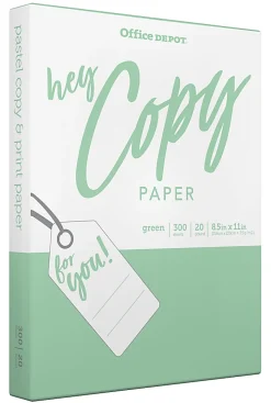 Office Depot® School Color Copy Paper, Green, Letter (8.5