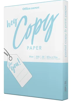 Office Depot® School Color Copy Paper, Blue, Letter (8.5" x 11"), 300 Sheets Per Pack, 20 Lb