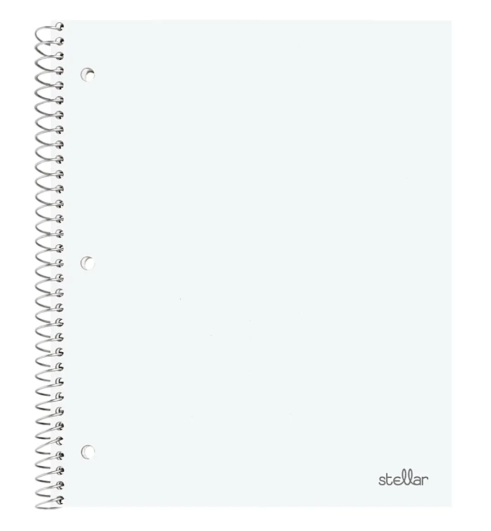 Office Depot® Stellar Poly Notebooks, 8-1/2" x 11", 1 Subject, Quadrille Ruled, 100 Sheets, Assorted Colors, Pack Of 6 Notebooks