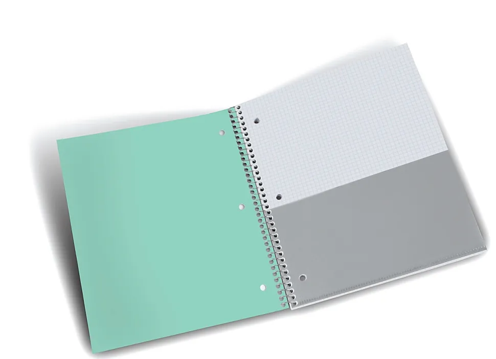 Office Depot® Stellar Poly Notebooks, 8-1/2" x 11", 1 Subject, Quadrille Ruled, 100 Sheets, Assorted Colors, Pack Of 6 Notebooks