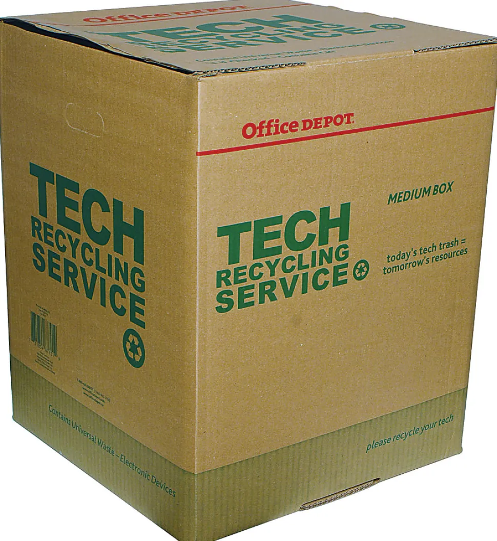 Office Depot Tech Recycling Box, Medium, 20"H x 16"W x 16"D