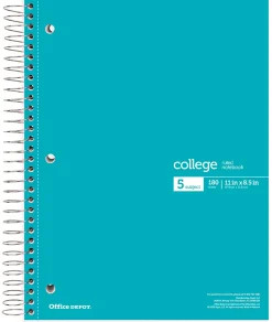 Office Depot® Wirebound Notebooks, 8 1/2