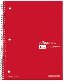 Office Depot® Wirebound Notebooks, 8 1/2
