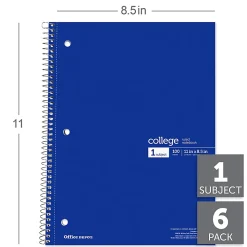 Office Depot® Wirebound Notebooks, 8 1/2
