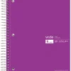 Office Depot® Wirebound Notebooks, 8" x 10-1/2", 5 Subjects, Wide Ruled, 180 Sheets, Assorted Colors, Pack Of 6 Notebooks
