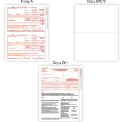 Office Depot® W-2/1099 Laser Form Sets With Envelopes And Software, 6-Part/4-Part, 8-1/2