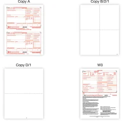 Office Depot® W-2/1099 Laser Form Sets With Envelopes And Software, 6-Part/4-Part, 8-1/2