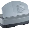 Officemate Electric 2 - 3 Hole Adjustable Eco-Punch, 30% Recycled, Black/Gray/Green