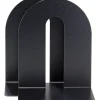 Officemate® OIC® Magnetic Heavy-Duty Bookends, 10" x 8" x 8", Black, Set Of 2