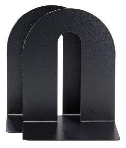 Officemate® OIC® Magnetic Heavy-Duty Bookends, 10" x 8" x 8", Black, Set Of 2