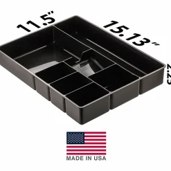 Officemate® Plastic 8-Compartment Storage Deep Drawer Organizer Tray, 2 1/4
