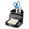 Officemate 26022 Recycled Deluxe Desktop Organizer, 5 Compartment, Black - 5 Compartment(s) - 5"x5.4"x 6.8" Depth - 26022
