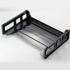 Officemate Recycled Side Load Letter Tray - 1 Compartment(s) - 1 Tier(s) - 2.8"x13.2"x 9" Depth - Stackable, Durable, Handle, Sturdy - 26052