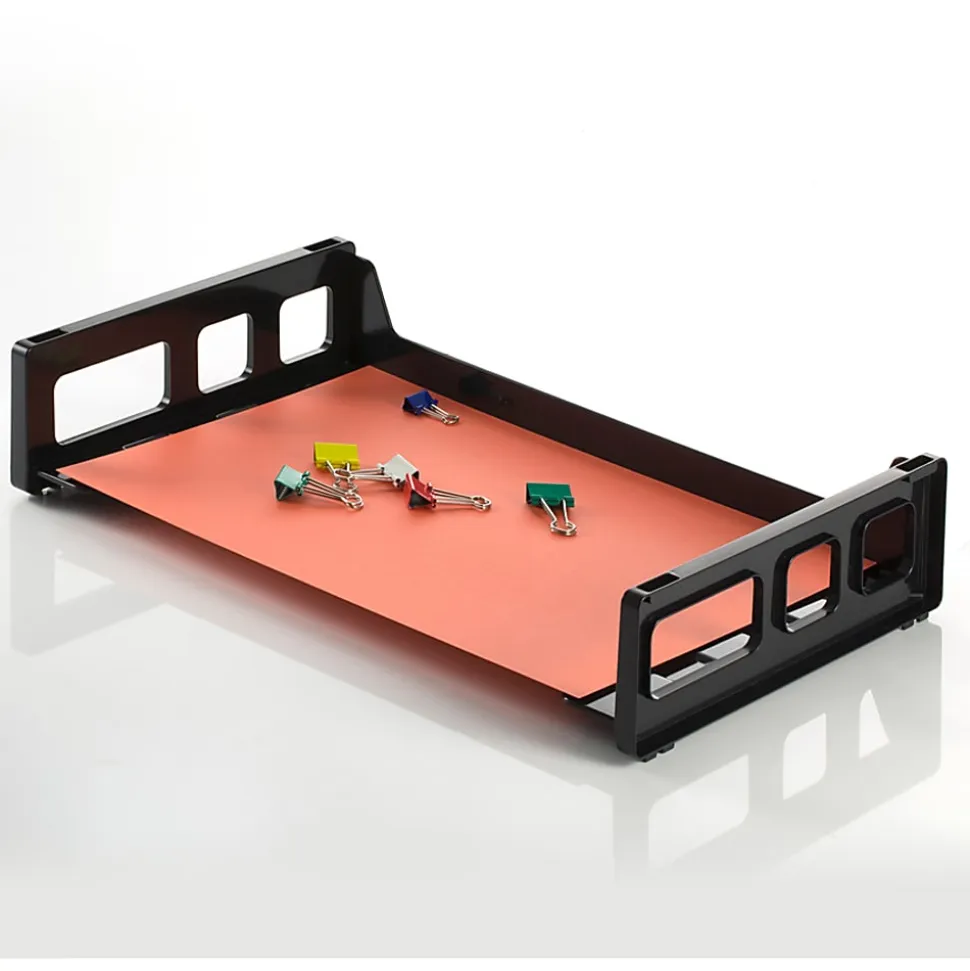 Officemate Recycled Side Load Letter Tray - 1 Compartment(s) - 1 Tier(s) - 2.8"x13.2"x 9" Depth - Stackable, Durable, Handle, Sturdy - 26052