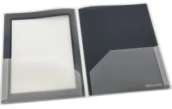 OfficeMax® Brand 2-Pocket Poly Folders, Black