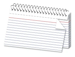 OfficeMax Spiral Ruled Index Cards, 4" x 6", White
