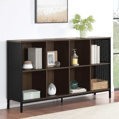 Office Star Ace 34”H 8-Cube Storage Bookcase, Ozark Ash